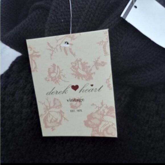 DEREK HEART BLACK COWL-NECK SWEATER DRESS SZ.L NWT - Picture 7 of 9